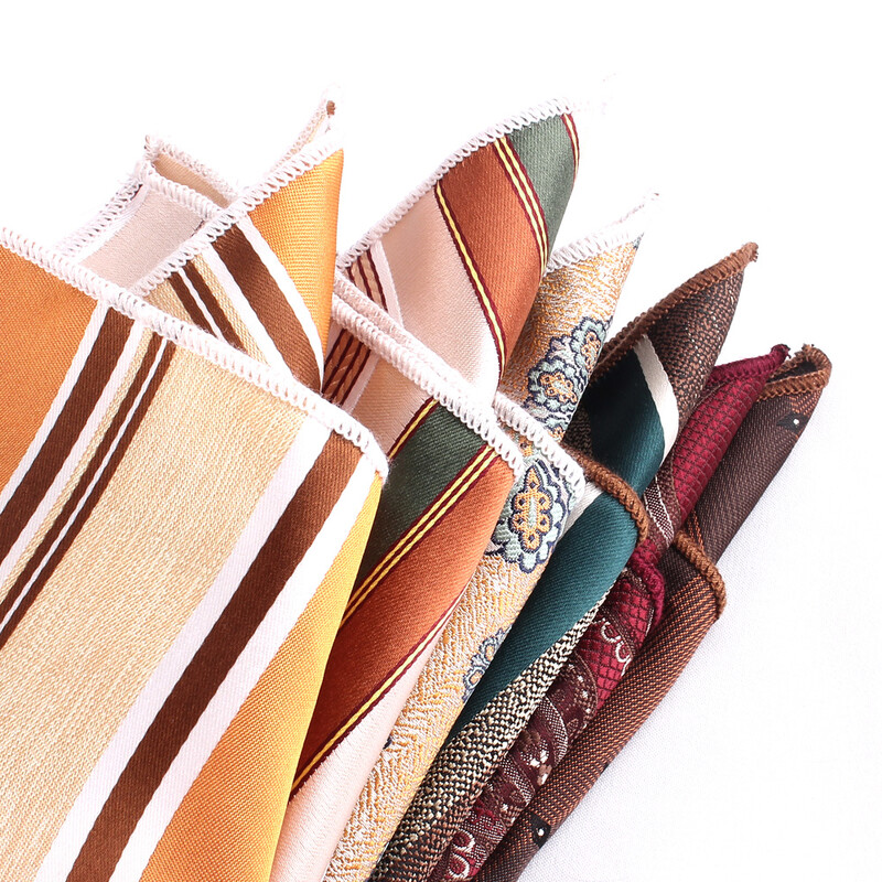 Квадрат с джоб на райе за мъже Дамски костюми Хавлиена кърпа за гърдите Сватбени кърпи Мъжка носна кърпа с флорални джобове за подаръци