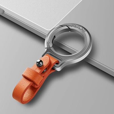 Ключодържател от телешка кожа от титаниева сплав, катарама за колан, карабинер, държач за автомобилни ключове Малки ключодържатели за подарък Инструмент за открито