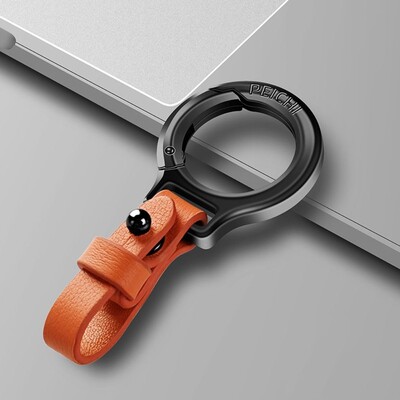 Ключодържател от телешка кожа от титаниева сплав, катарама за колан, карабинер, държач за автомобилни ключове Малки ключодържатели за подарък Инструмент за открито