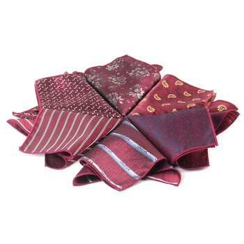 Wine Pocket Square For Men Paisley Πετσέτα στήθους Νυφικό μαντήλι Gentlemen Hankies Ανδρικό μαντήλι ριγέ πετσέτα τσέπης