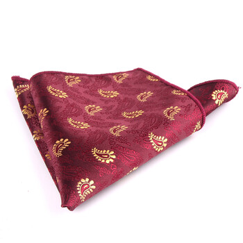 Wine Pocket Square For Men Paisley Πετσέτα στήθους Νυφικό μαντήλι Gentlemen Hankies Ανδρικό μαντήλι ριγέ πετσέτα τσέπης