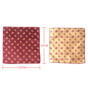 Wine Pocket Square For Men Paisley Πετσέτα στήθους Νυφικό μαντήλι Gentlemen Hankies Ανδρικό μαντήλι ριγέ πετσέτα τσέπης