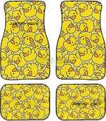 Covorașe unice din cauciuc pentru mașină O grămadă de rațe galbene din cauciuc Covorașe suprapuse cu animale din desene animate Covoare universale față spate Auto