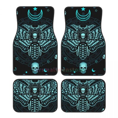 Covorașe de podea pentru mașină din catifea de cristal Fluture Set de patru covorase de mașină anti-fouling Covor Covoare de podea pentru mașină anti-alunecare 4 buc.