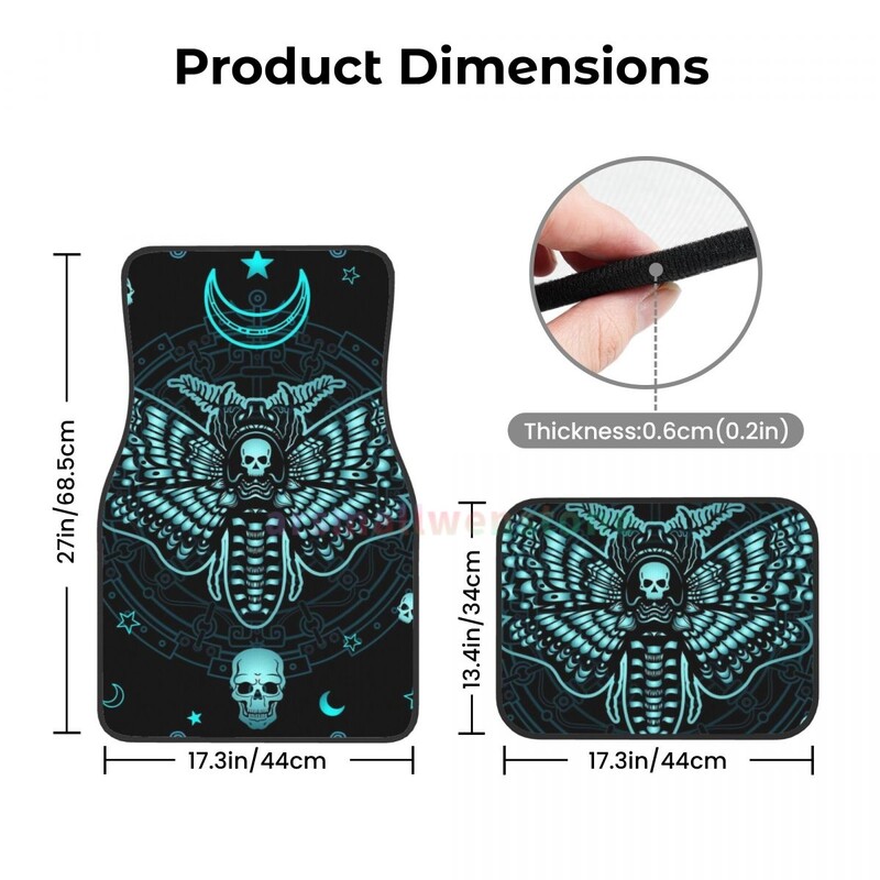 Covorașe de podea pentru mașină din catifea de cristal Fluture Set de patru covorase de mașină anti-fouling Covor Covoare de podea pentru mașină anti-alunecare 4 buc.