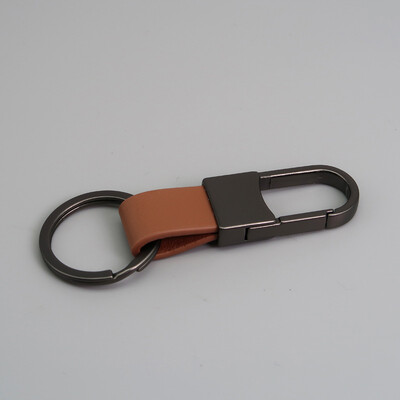 Breloc din piele nou Suport carabinier din metal pentru bărbați cadou de afaceri curea chei mașinii talie portofel agățat brelocuri mașini inele brelocuri