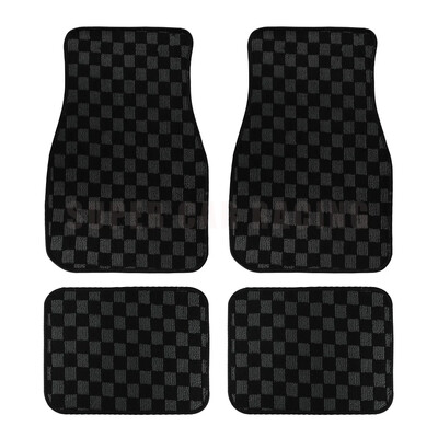 Covorașe universale 4 buc Covoare în carouri față spate Covoare pentru podea Accesorii decorative pentru interior auto Seturi de covoare auto anti-alunecare