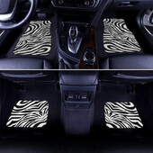 Covorașe auto Zebra imprimate personalizat Piele de animal Accesorii auto Pachet 4 buc