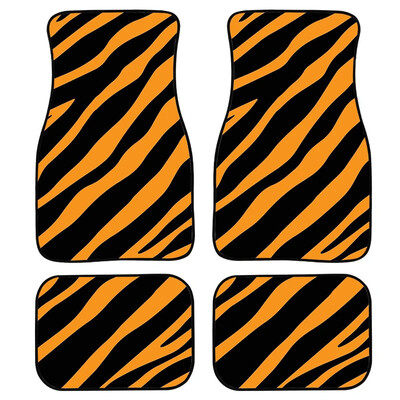 Covorașe auto Zebra imprimate personalizat Piele de animal Accesorii auto Pachet 4 buc
