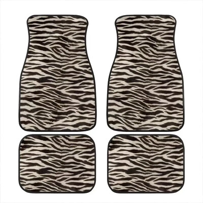 Covorașe auto Zebra imprimate personalizat Piele de animal Accesorii auto Pachet 4 buc