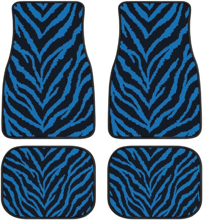 Covorașe auto Zebra imprimate personalizat Piele de animal Accesorii auto Pachet 4 buc