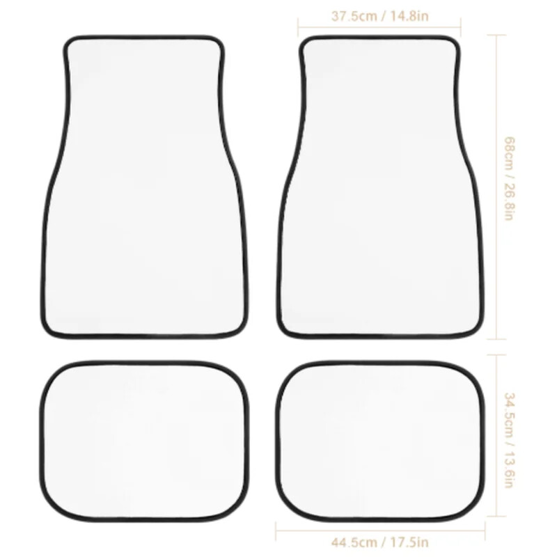 Covorașe auto Zebra imprimate personalizat Piele de animal Accesorii auto Pachet 4 buc