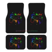 Krāsaina kursorsviras spēle Crystal Velvet automašīnu grīdas paklājiņu komplekts ar četriem pretapaugšanas auto paklājiņiem, paklāju pretslīdes auto grīdas paklājiņiem 4 gab.