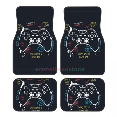 Krāsaina kursorsviras spēle Crystal Velvet automašīnu grīdas paklājiņu komplekts ar četriem pretapaugšanas auto paklājiņiem, paklāju pretslīdes auto grīdas paklājiņiem 4 gab.