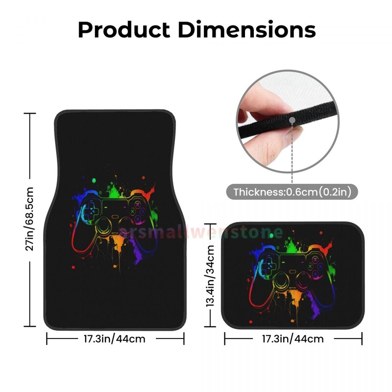 Krāsaina kursorsviras spēle Crystal Velvet automašīnu grīdas paklājiņu komplekts ar četriem pretapaugšanas auto paklājiņiem, paklāju pretslīdes auto grīdas paklājiņiem 4 gab.