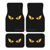 Evil Yellow Eyes 4BUC Crystal Velvet Covoraș pentru mașină pentru femei, Covoraș pentru podea pentru mașină anti-fouling Accesorii pentru interiorul mașinii