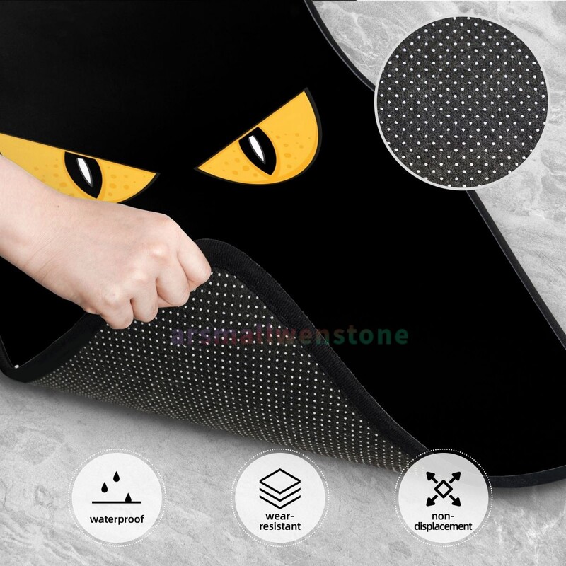 Evil Yellow Eyes 4BUC Crystal Velvet Covoraș pentru mașină pentru femei, Covoraș pentru podea pentru mașină anti-fouling Accesorii pentru interiorul mașinii