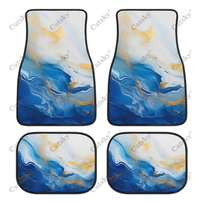 Plava apstraktna tapeta Podne prostirke za automobile Univerzalni dodaci za dizajn interijera Uzorak Vodootporne podne prostirke za sve vremenske prilike