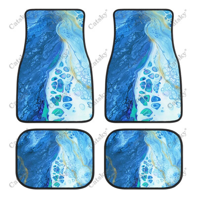 Plava apstraktna tapeta Podne prostirke za automobile Univerzalni dodaci za dizajn interijera Uzorak Vodootporne podne prostirke za sve vremenske prilike