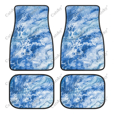 Plava apstraktna tapeta Podne prostirke za automobile Univerzalni dodaci za dizajn interijera Uzorak Vodootporne podne prostirke za sve vremenske prilike