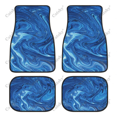 Plava apstraktna tapeta Podne prostirke za automobile Univerzalni dodaci za dizajn interijera Uzorak Vodootporne podne prostirke za sve vremenske prilike