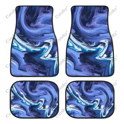 Plava apstraktna tapeta Podne prostirke za automobile Univerzalni dodaci za dizajn interijera Uzorak Vodootporne podne prostirke za sve vremenske prilike