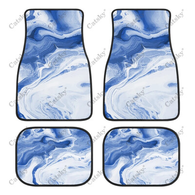 Plava apstraktna tapeta Podne prostirke za automobile Univerzalni dodaci za dizajn interijera Uzorak Vodootporne podne prostirke za sve vremenske prilike