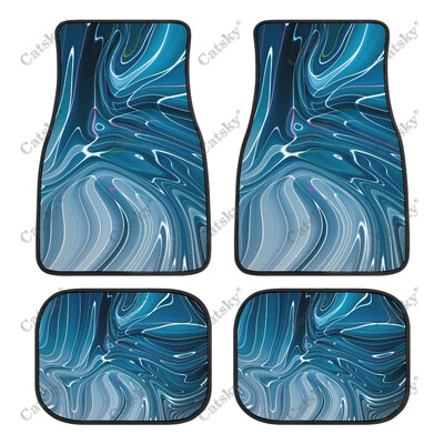 Plava apstraktna tapeta Podne prostirke za automobile Univerzalni dodaci za dizajn interijera Uzorak Vodootporne podne prostirke za sve vremenske prilike