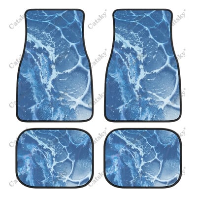 Plava apstraktna tapeta Podne prostirke za automobile Univerzalni dodaci za dizajn interijera Uzorak Vodootporne podne prostirke za sve vremenske prilike