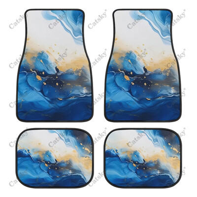Plava apstraktna tapeta Podne prostirke za automobile Univerzalni dodaci za dizajn interijera Uzorak Vodootporne podne prostirke za sve vremenske prilike
