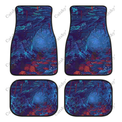 Plava apstraktna tapeta Podne prostirke za automobile Univerzalni dodaci za dizajn interijera Uzorak Vodootporne podne prostirke za sve vremenske prilike