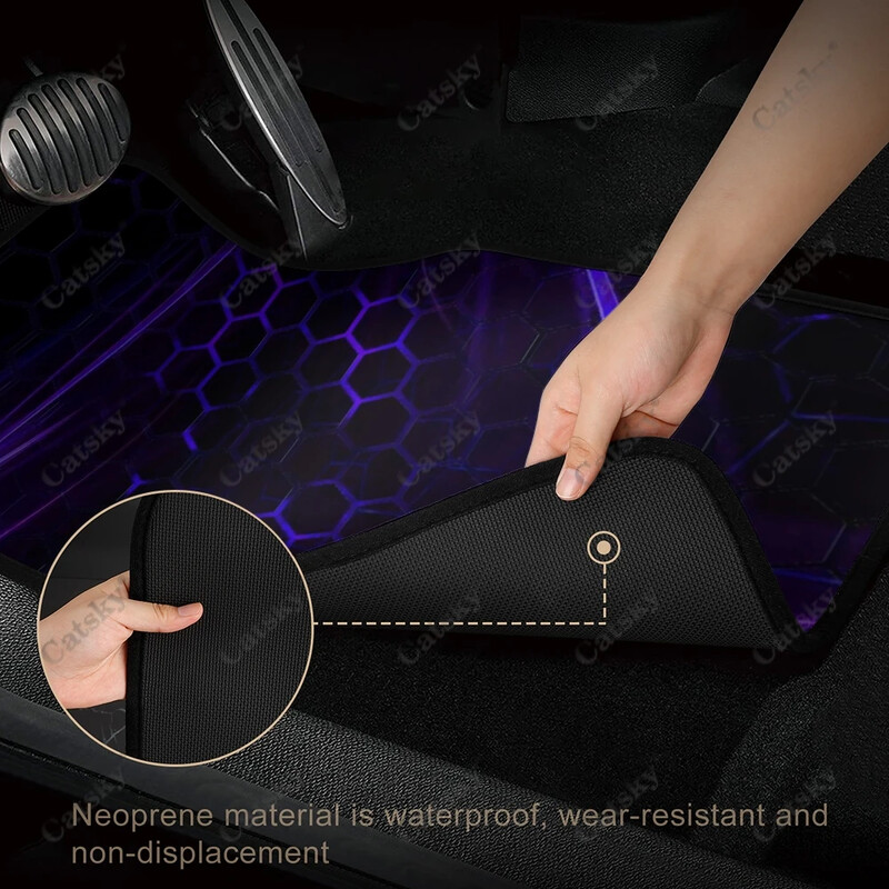 Plava apstraktna tapeta Podne prostirke za automobile Univerzalni dodaci za dizajn interijera Uzorak Vodootporne podne prostirke za sve vremenske prilike