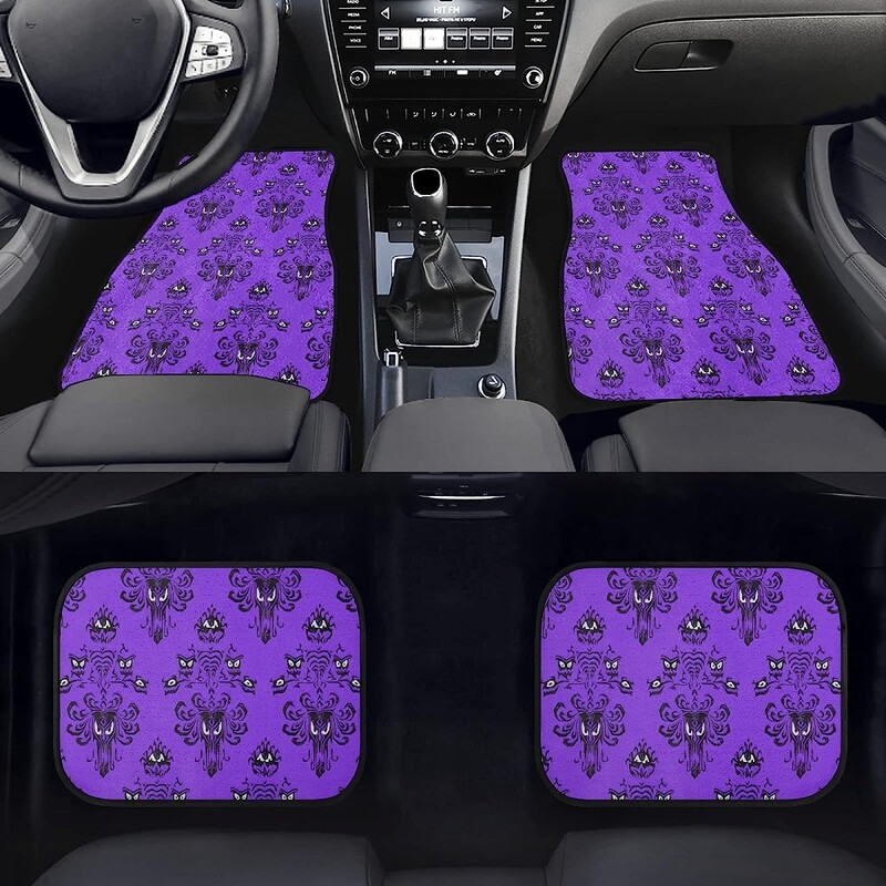 Haunted Mansion Halloween Față Spate Covorașe pentru mașini Pernă anti-alunecare Accesorii pentru automobile 4 buc Set Covorase pentru mașină