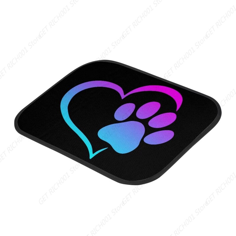 Set de 4 bucăți covorașe de podea pentru mașină Covorașe de mașină cu inimă mov cu design de potrivire universală, protecție rezistentă, care absoarbe apă