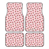 Strawberry 4PCS Crystal Velvet sieviešu automašīnu grīdas paklājiņš, pretapaugšanas auto grīdas paklājiņš automašīnu salona piederumi