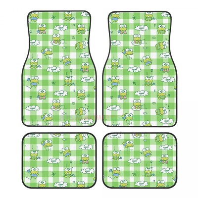 Cute Frog 4 bucăți covoraș de podea pentru femei din catifea de cristal, covoraș pentru podea auto antifouling Accesorii pentru interiorul mașinii