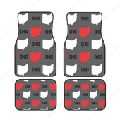 New Ohio State Map Grey Funny Auto Car Tep Mat Set od 4 Dijela - Tepih Tepih Za Automobile Auto Dodaci Prednji Stražnji