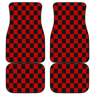 Covorașe pentru mașină cu cadru caroserie alb-negru