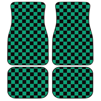 Covorașe pentru mașină cu cadru caroserie alb-negru