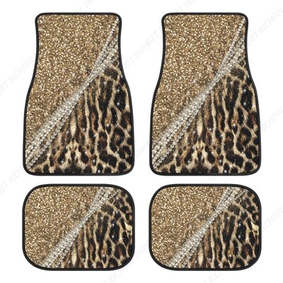 Zila leoparda apdruka 4 gab. Auto paklāji Automašīnu paklāji Pilni komplekti Universāli piemēroti apvidus auto, furgoniem kravas automašīnām Aizsardzība pret jebkuriem laikapstākļiem