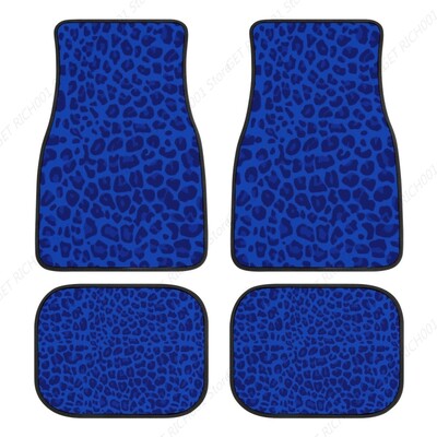 Zila leoparda apdruka 4 gab. Auto paklāji Automašīnu paklāji Pilni komplekti Universāli piemēroti apvidus auto, furgoniem kravas automašīnām Aizsardzība pret jebkuriem laikapstākļiem