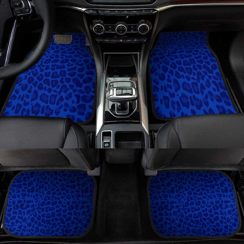 Zila leoparda apdruka 4 gab. Auto paklāji Automašīnu paklāji Pilni komplekti Universāli piemēroti apvidus auto, furgoniem kravas automašīnām Aizsardzība pret jebkuriem laikapstākļiem