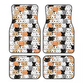 Capete de pisică colorate 4 buc. Covoraș de podea pentru femei din catifea de cristal, covoraș de podea anti-fouling Accesorii pentru interiorul mașinii