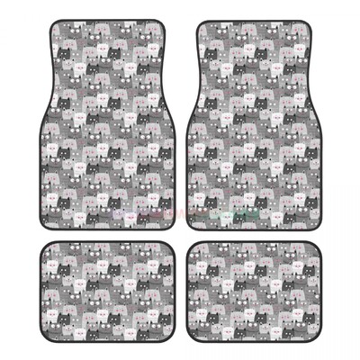 Capete de pisică colorate 4 buc. Covoraș de podea pentru femei din catifea de cristal, covoraș de podea anti-fouling Accesorii pentru interiorul mașinii