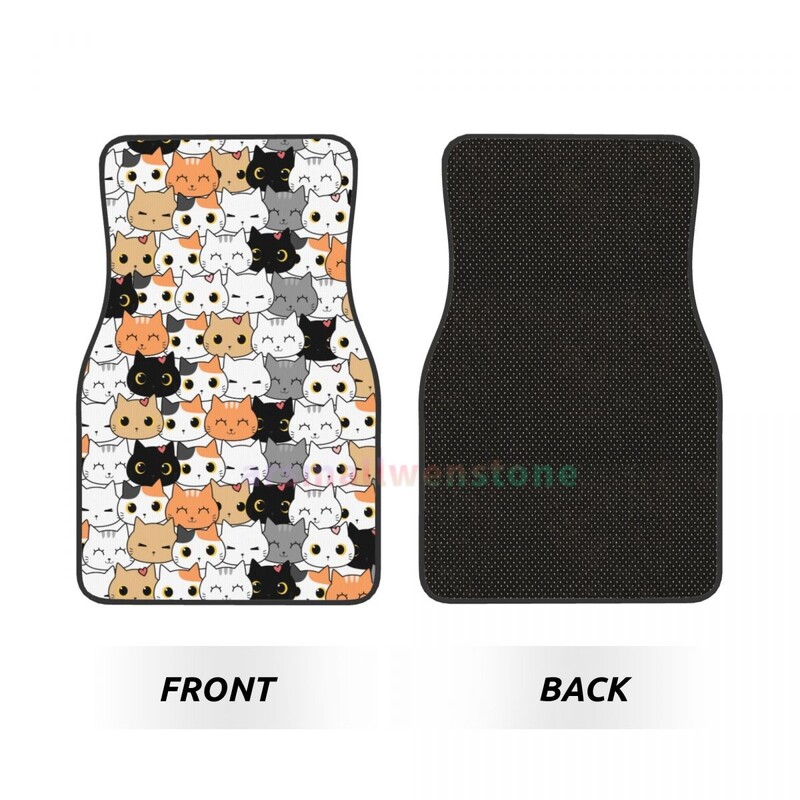 Capete de pisică colorate 4 buc. Covoraș de podea pentru femei din catifea de cristal, covoraș de podea anti-fouling Accesorii pentru interiorul mașinii