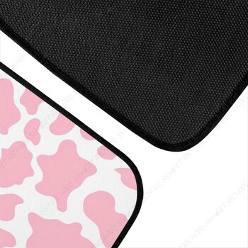 Ροζ Cow Print Auto Floor Mat Full Cover Set, εμπριμέ πατάκι αυτοκινήτου Μοκέτα Λαστιχένια πατάκια αυτοκινήτου για άνετα