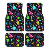 Covoraș retro anii 80 anilor 90, 4 buc. Covoraș de podea pentru femei din catifea de cristal, covoraș de podea anti-fouling Accesorii pentru interiorul mașinii