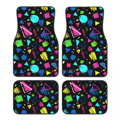 Covoraș retro anii 80 anilor 90, 4 buc. Covoraș de podea pentru femei din catifea de cristal, covoraș de podea anti-fouling Accesorii pentru interiorul mașinii