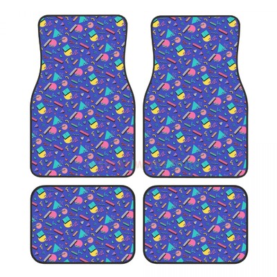 Covoraș retro anii 80 anilor 90, 4 buc. Covoraș de podea pentru femei din catifea de cristal, covoraș de podea anti-fouling Accesorii pentru interiorul mașinii