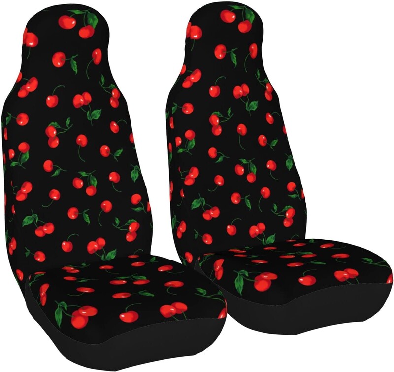 Set huse scaun auto Cherry Protector scaune fata vehiculului Accesorii interioare auto Protectoare Huse covoras auto Universal 2 buc